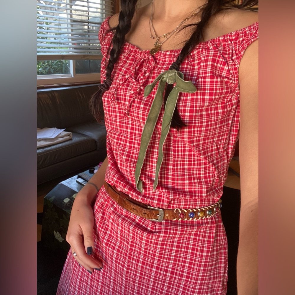 Vintage 90’s or Y2K gingham mini dress